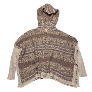 Vintage Hollister Knit Hoodie Womens‎ XS Oversized Poncho Pullover Y2K